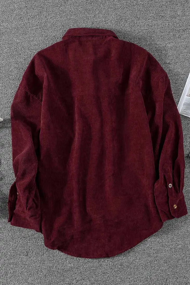 Long Sleeve Corduroy Top