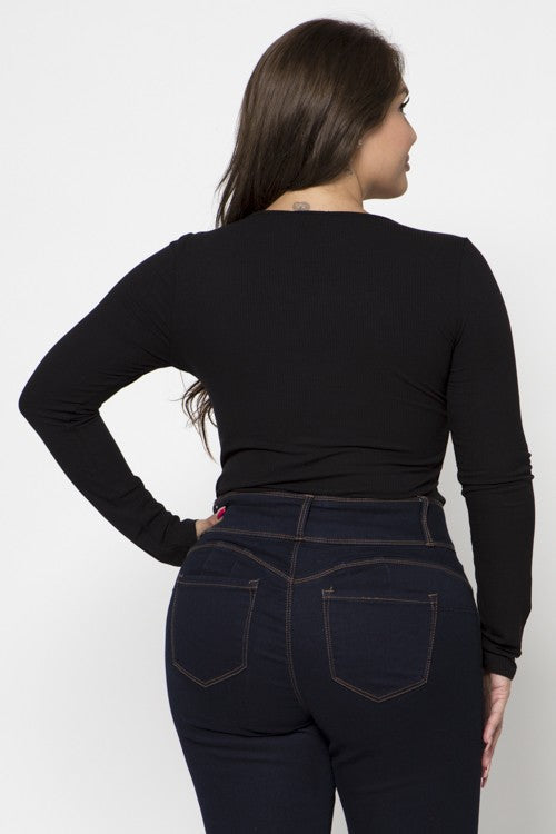 RIBBED BODYSUIT - Shamarr Barquet