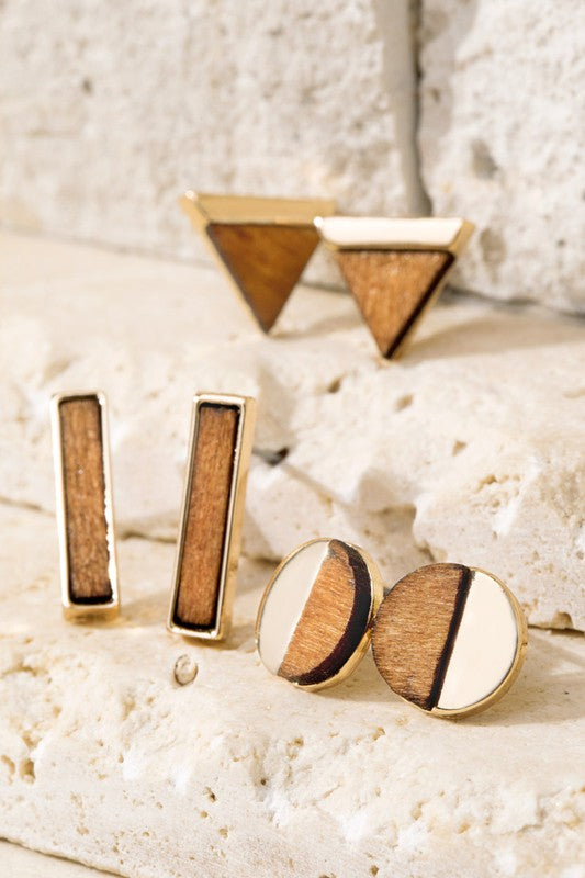 Geometric Stud Earrings - Shamarr Barquet