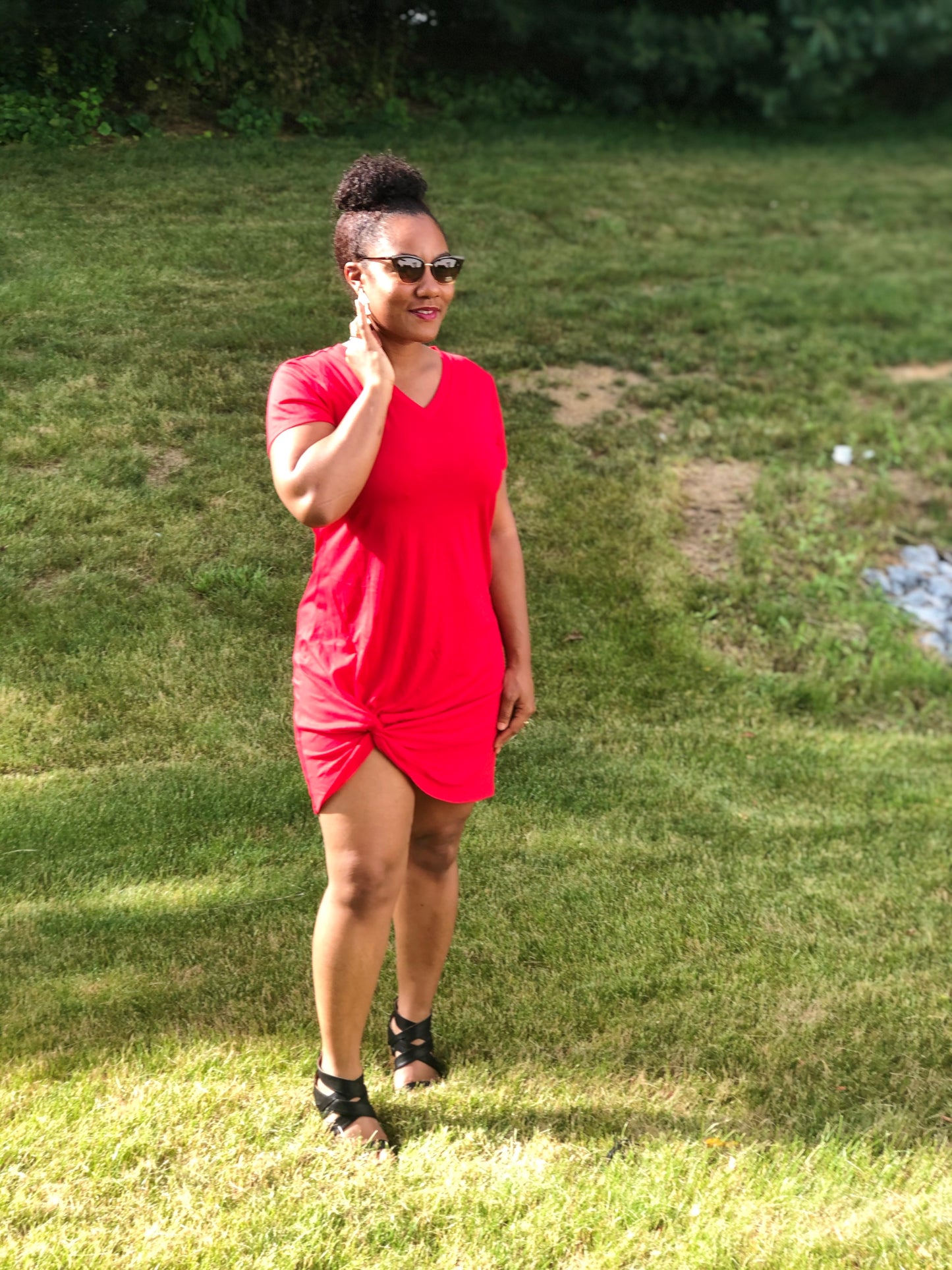 Short sleeve T-shirt dress - Shamarr Barquet