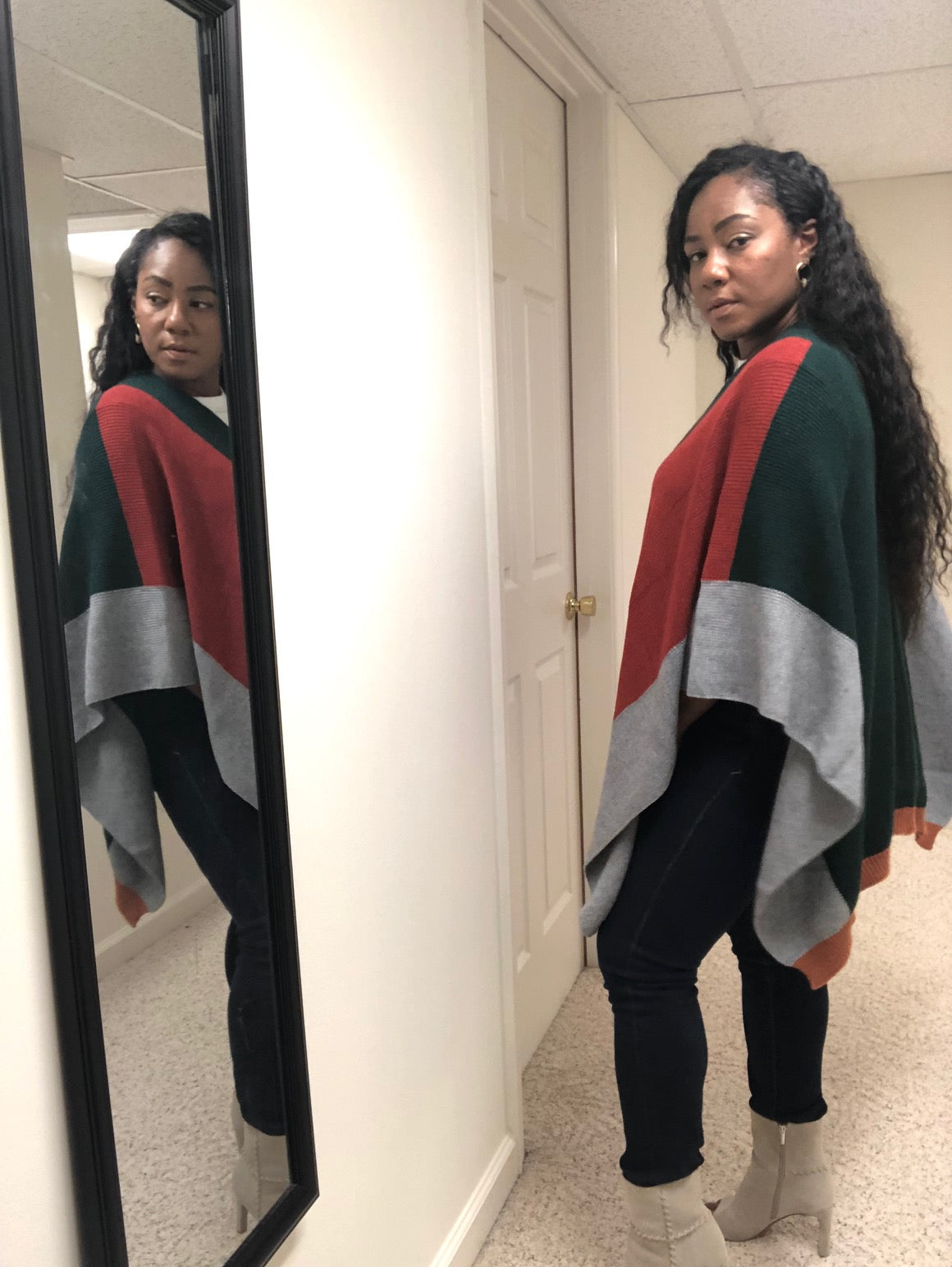 THE Color Block Cardigan - GREEN - Shamarr Barquet