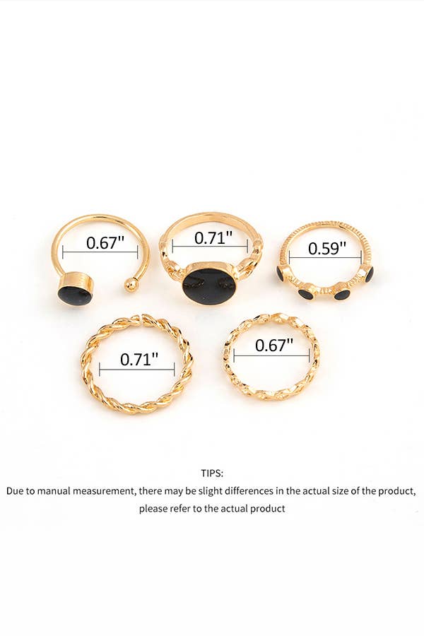 Vintage Geometric Ring Set - Shamarr Barquet