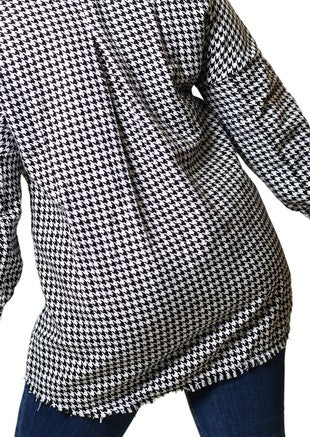 Houndstooth Shirt Jacket
