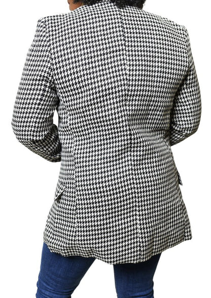Houndstooth Fitted Blazer