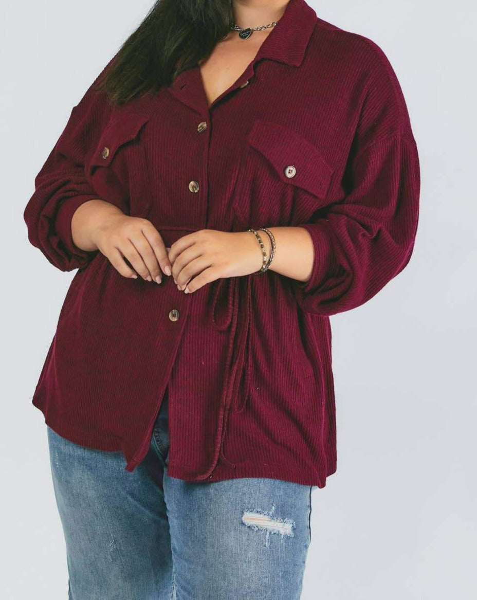 BUTTON DOWN - BURGUNDY - Shamarr Barquet 