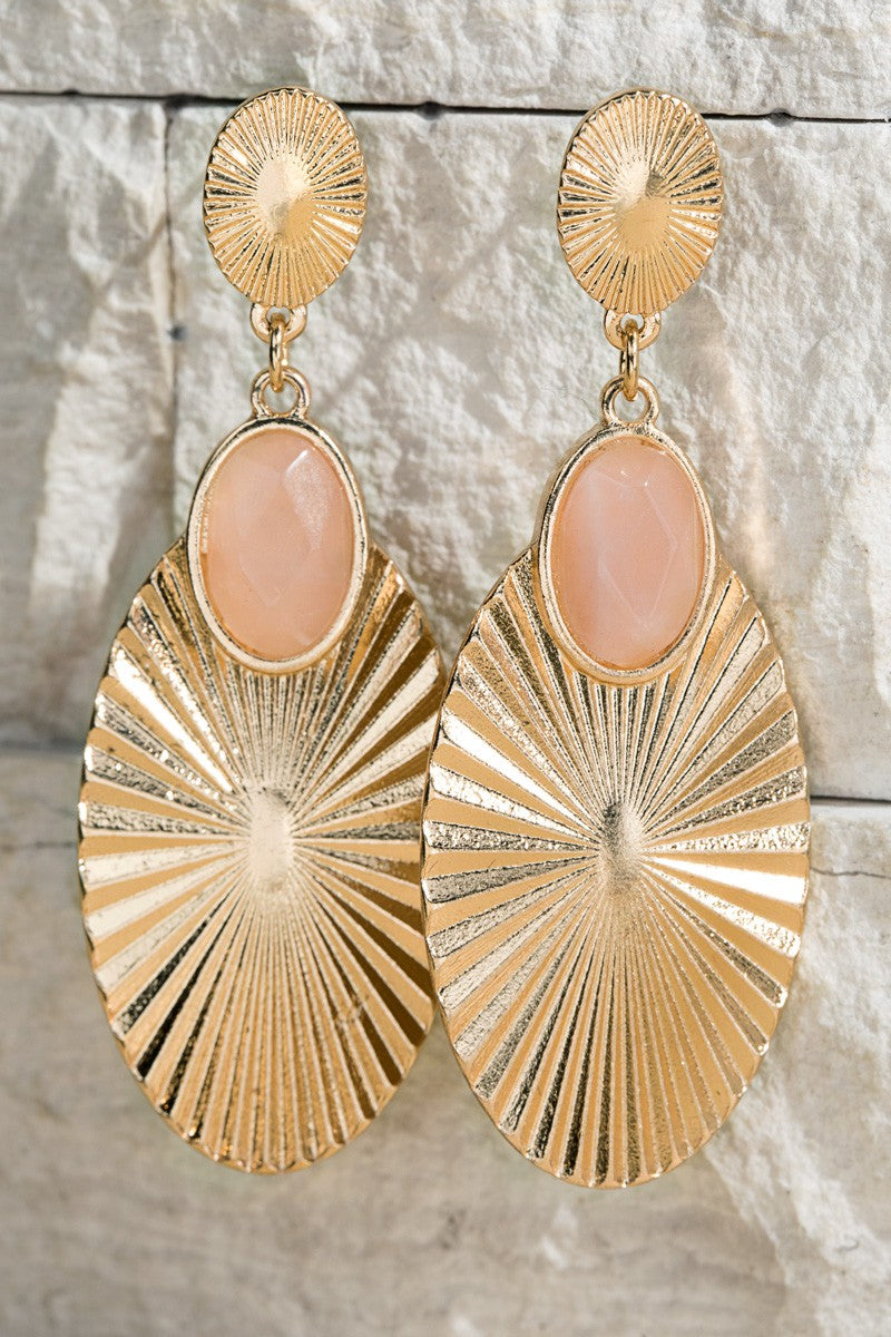 Egyptian Style Oval Earrings