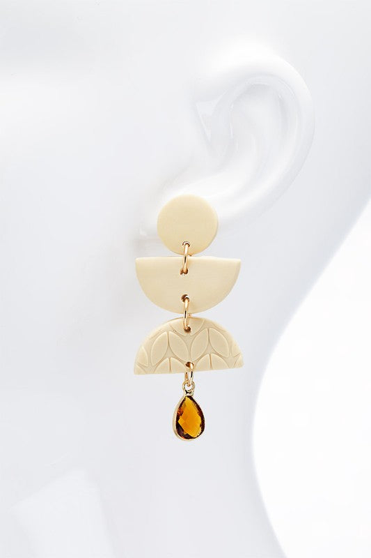 Clay Earrings with Pendant - Shamarr Barquet 