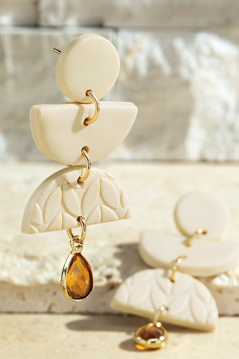 Clay Earrings with Pendant - Shamarr Barquet 