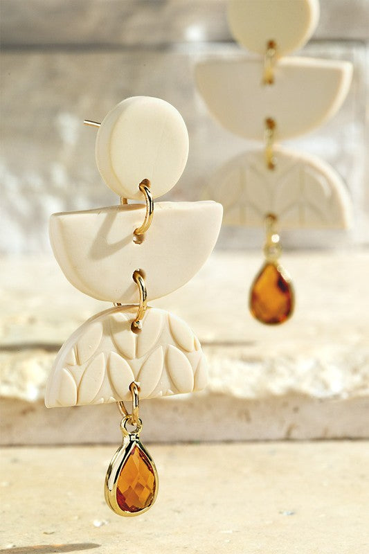 Clay Earrings with Pendant - Shamarr Barquet 
