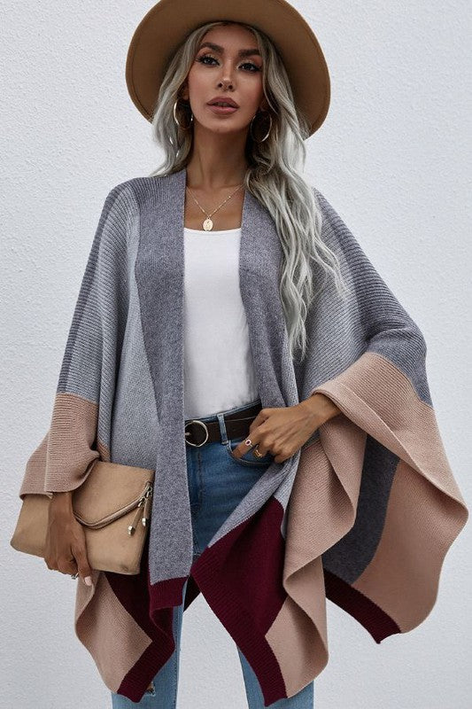 THE Color Block Cardigan - Grey - Shamarr Barquet 
