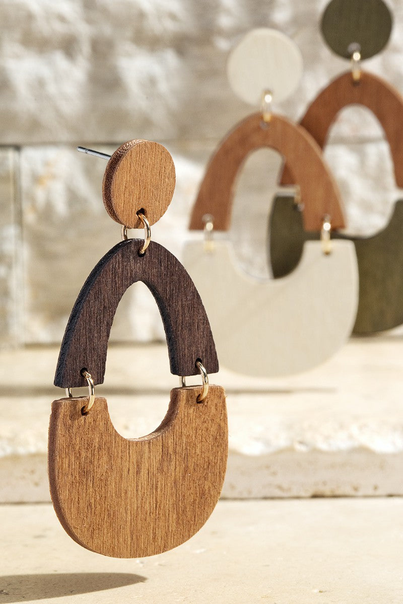 Wood Drop Earrings - Shamarr Barquet 