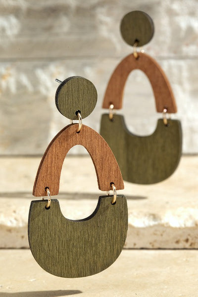 Wood Drop Earrings - Shamarr Barquet 