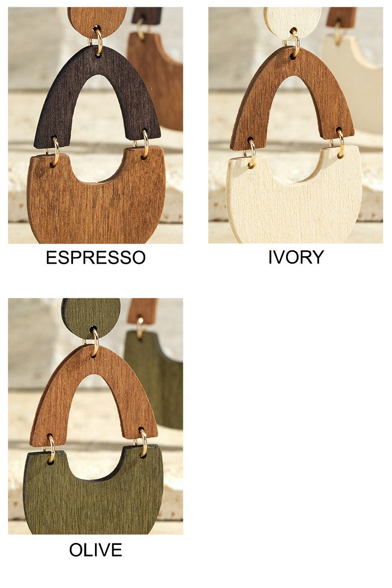 Wood Drop Earrings - Shamarr Barquet 