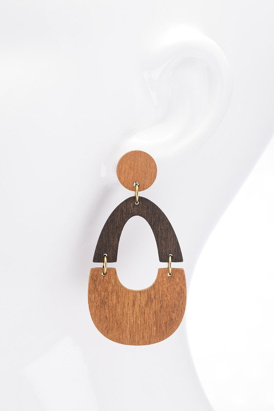 Wood Drop Earrings - Shamarr Barquet 