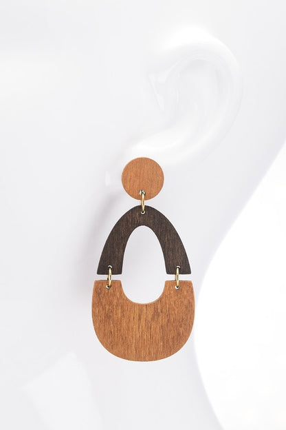 Wood Drop Earrings - Shamarr Barquet 