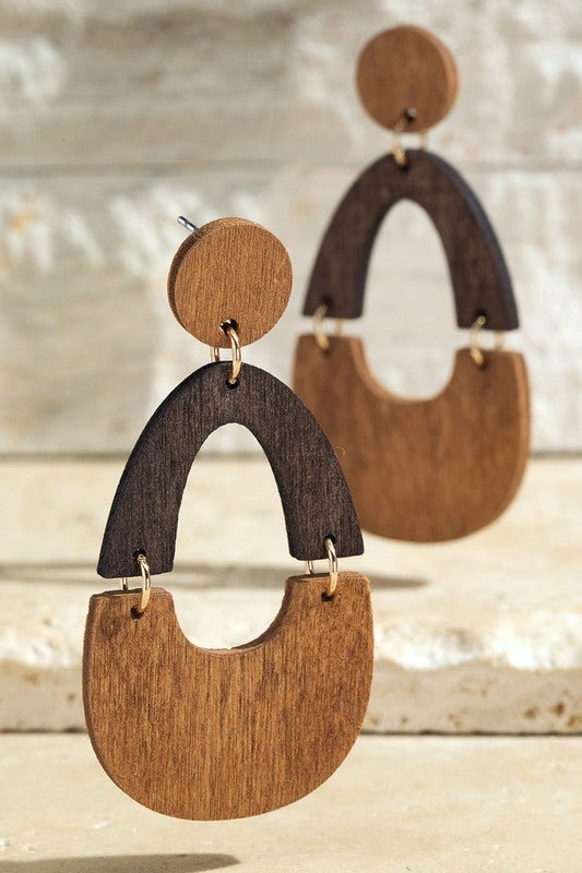 Wood Drop Earrings - Shamarr Barquet 