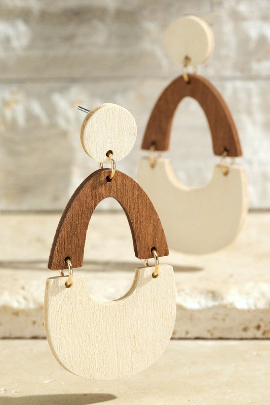 Wood Drop Earrings - Shamarr Barquet 
