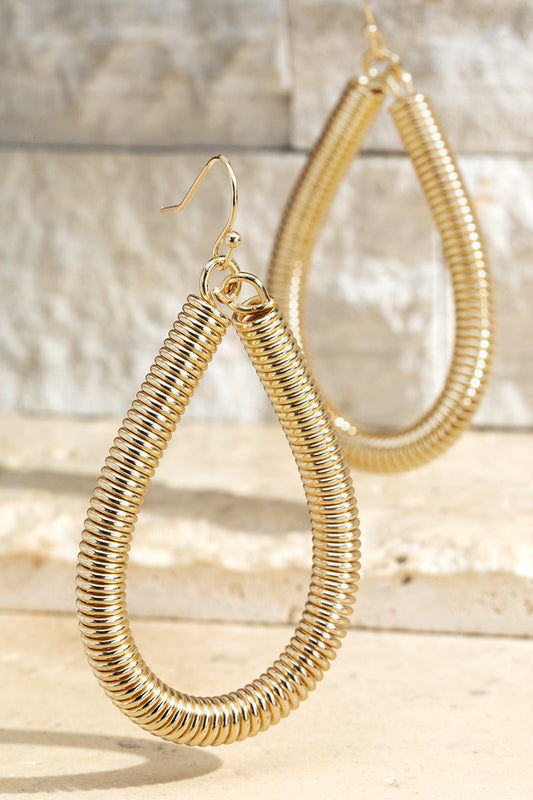Coil Teardrop Earrings