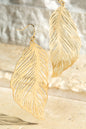 Gold Metal Leaf Earrings
