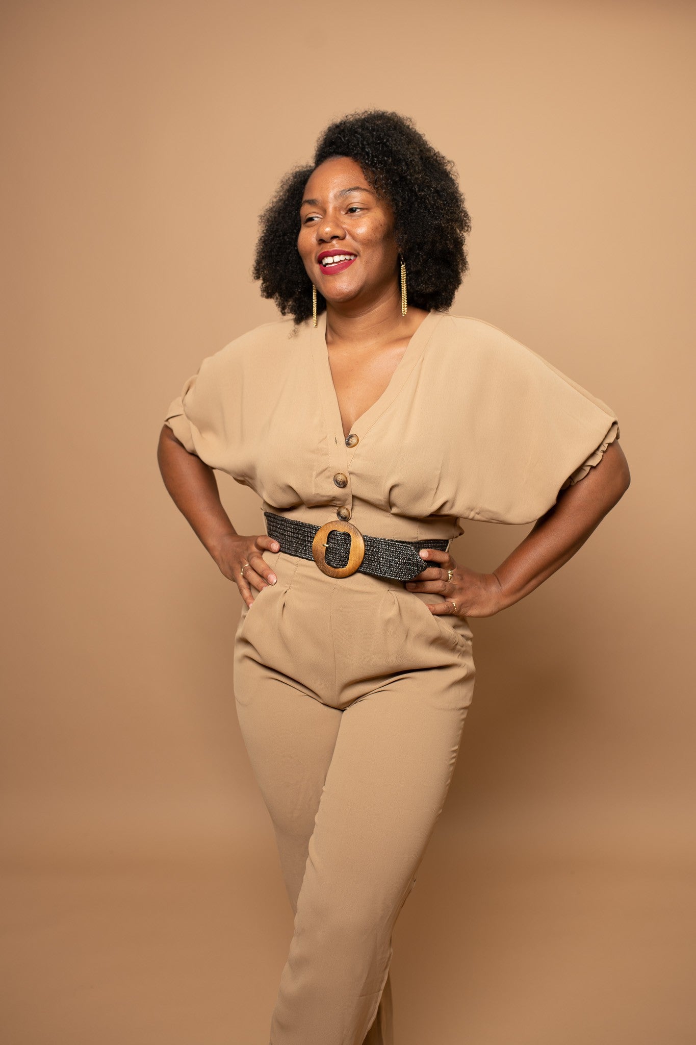 V-neck Jumpsuit