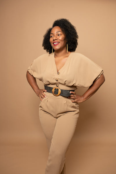 V-neck Jumpsuit