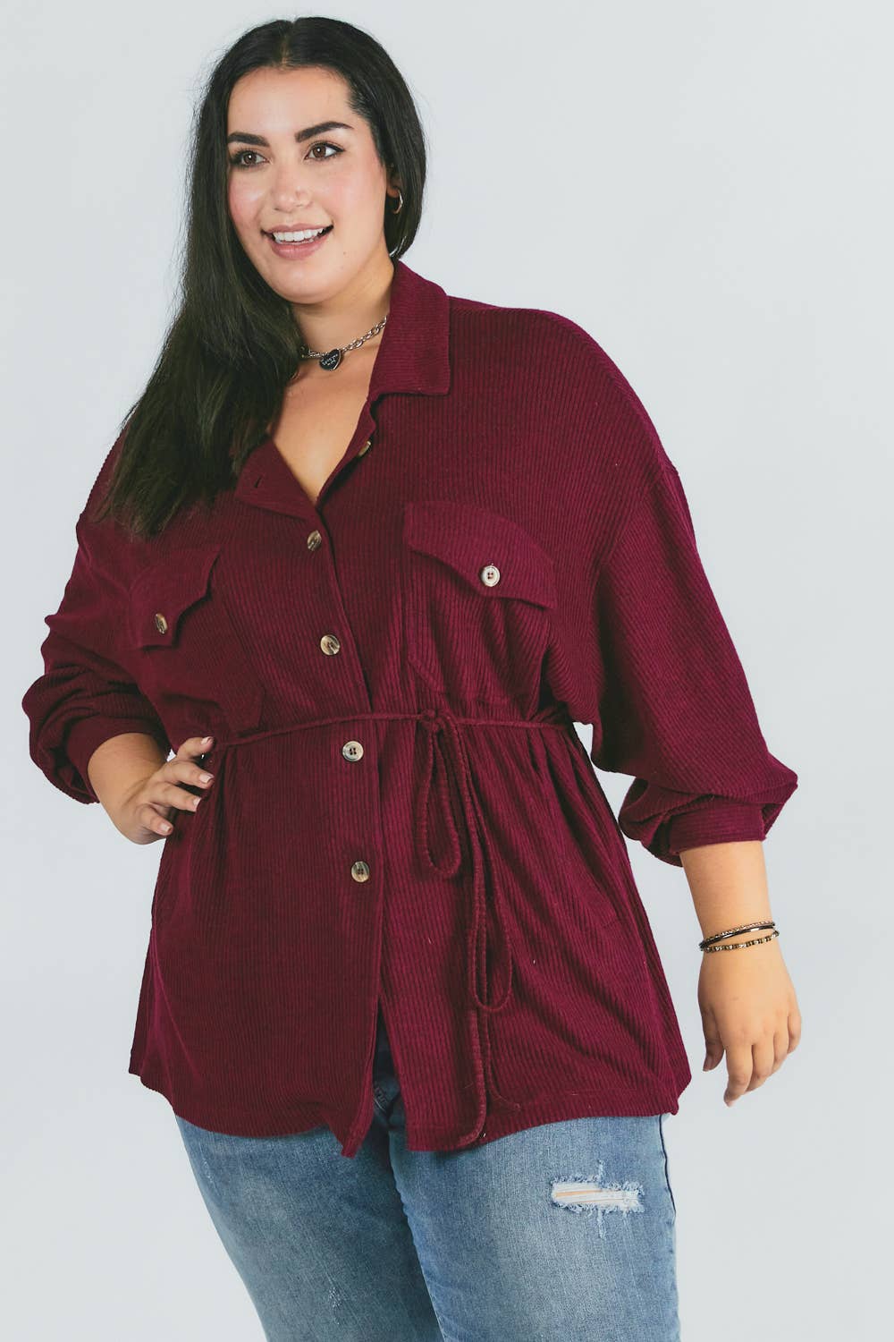 BUTTON DOWN - BURGUNDY - Shamarr Barquet 