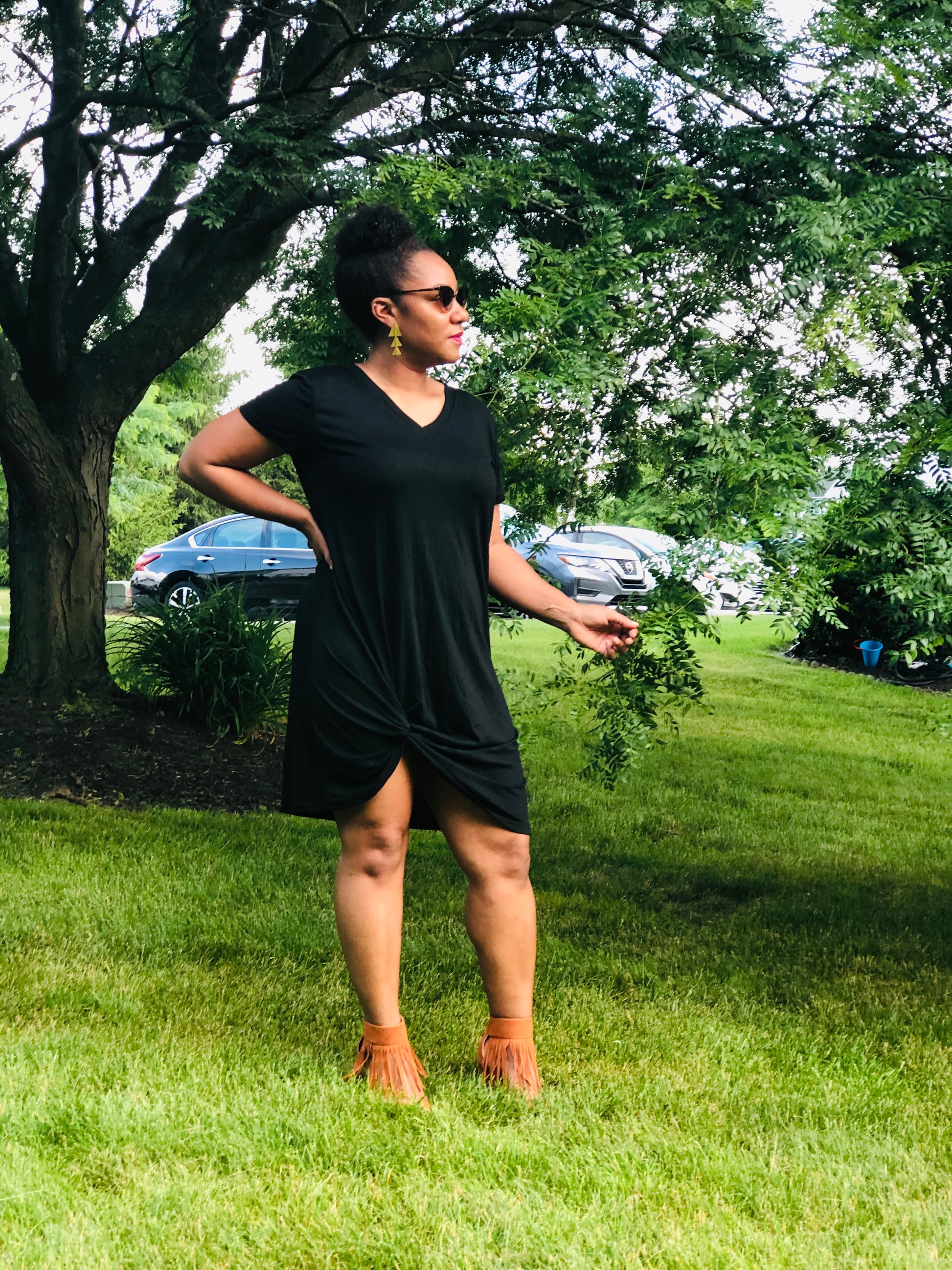 Short sleeve T-shirt dress - Shamarr Barquet 