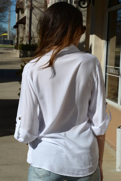 Loose Button-Up Blouse