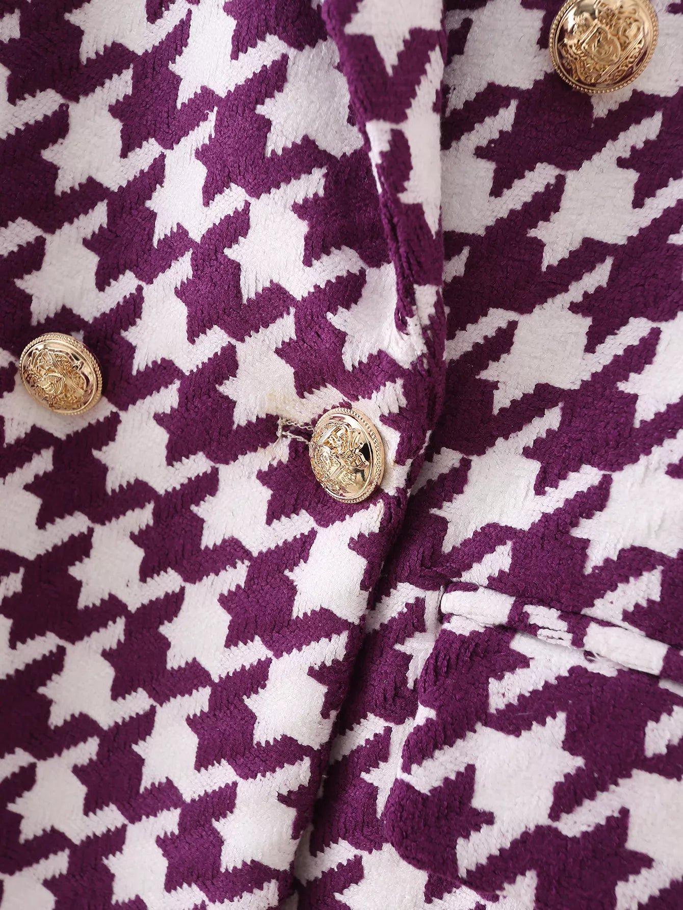 Houndstooth blazer in Purple