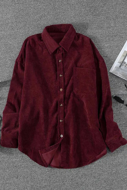 Long Sleeve Corduroy Top