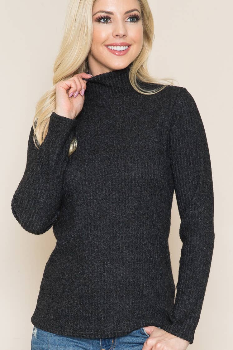 Turtleneck Top - Black - Shamarr Barquet 