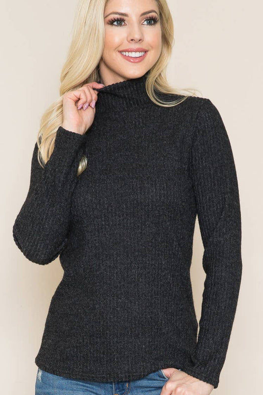 Turtleneck Top - Black - Shamarr Barquet 