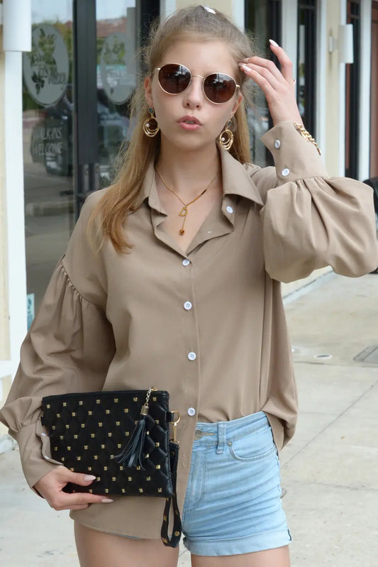 Lantern Sleeve Blouse