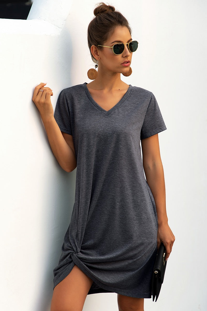 Short sleeve T-shirt dress - Shamarr Barquet 