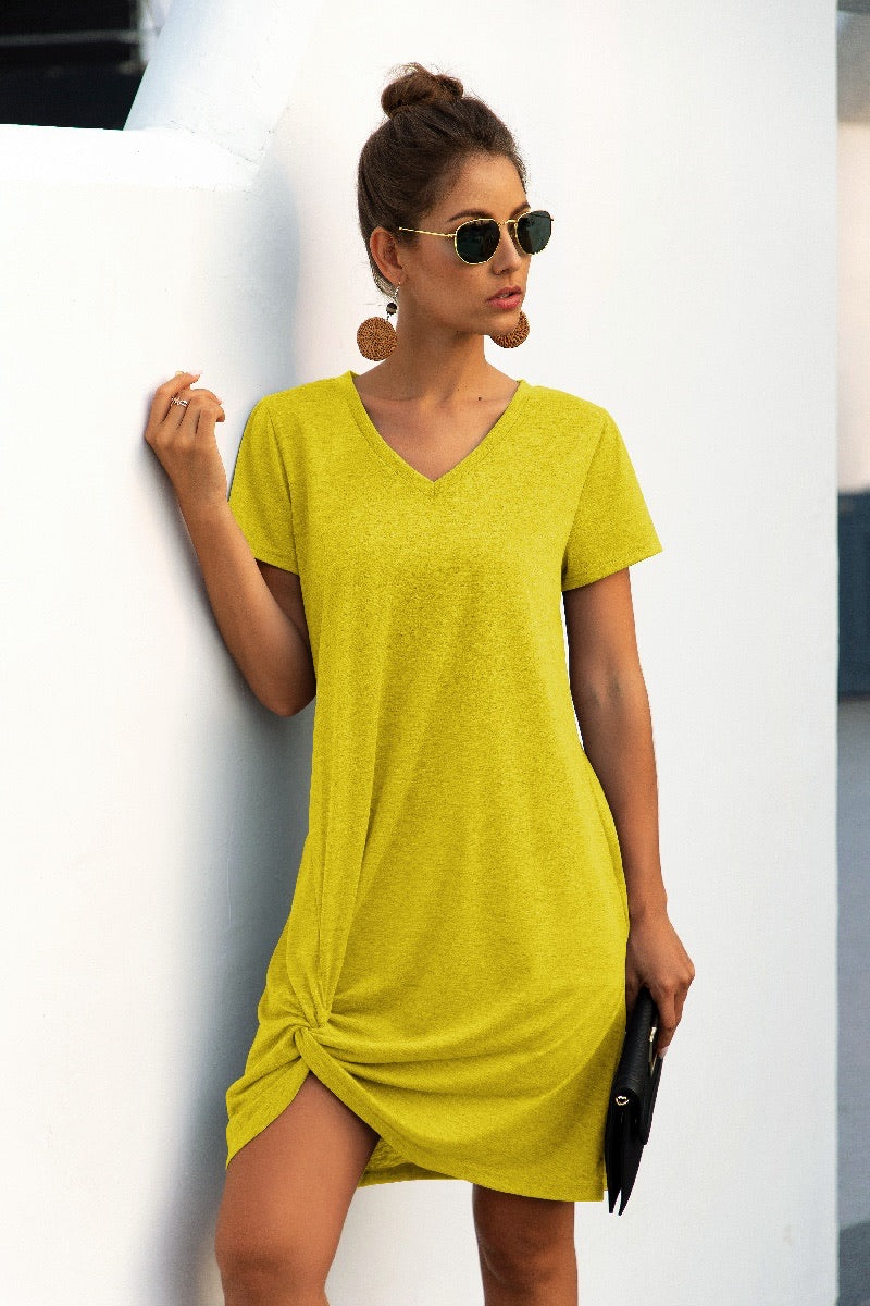 Short sleeve T-shirt dress - Shamarr Barquet 
