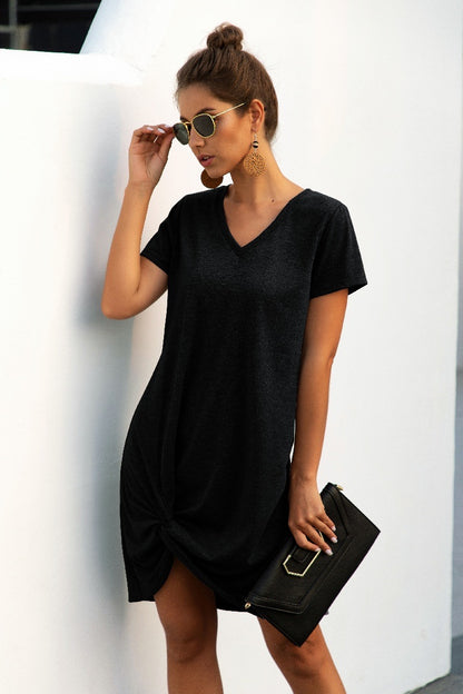 Short sleeve T-shirt dress - Shamarr Barquet 